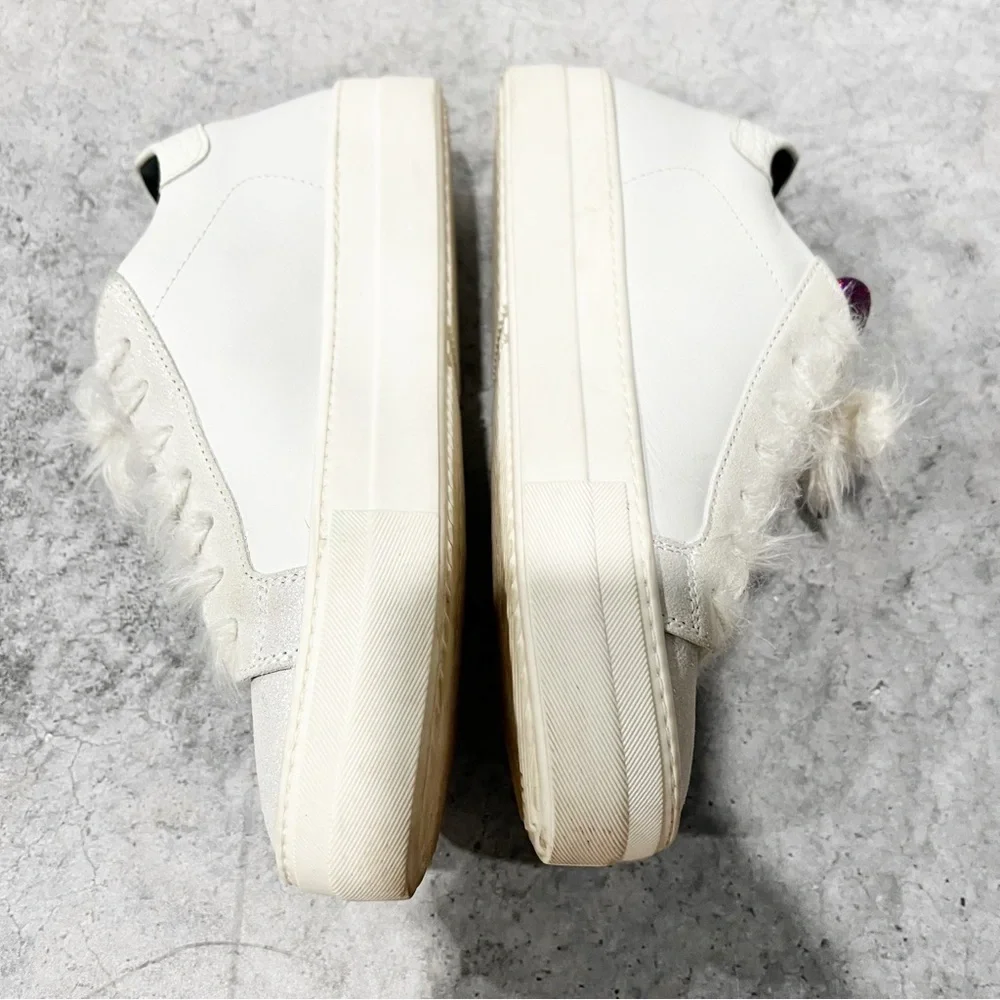 P448 Thea Rainbow Sneakers White Leather Size 39